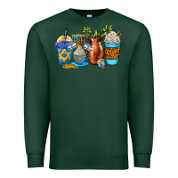 Sports Green hannukah coffee cups Premium Sweatshirt - AdoDesignShop