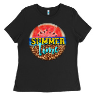 Black summer time watermelon Ladies Tee - BarkalooDesign