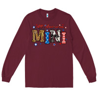 Burgundy all american mini Long Sleeve Tee - RanaPortraitStore