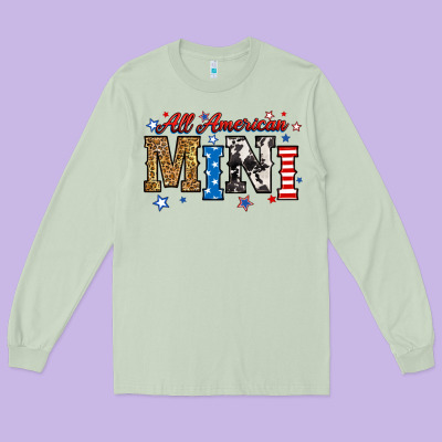 All American Mini Long Sleeve Tee Designed By Ranaportraitstore