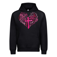 Black jesus is love heart cross valentines day Urban Hoodie - MaliasSmallBusiness