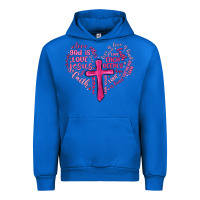 Cobalt jesus is love heart cross valentines day Urban Hoodie - MaliasSmallBusiness