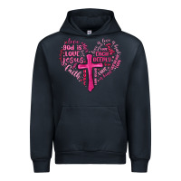 Navy jesus is love heart cross valentines day Urban Hoodie - MaliasSmallBusiness