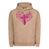 Pigment Burro jesus is love heart cross valentines day Urban Hoodie - MaliasSmallBusiness