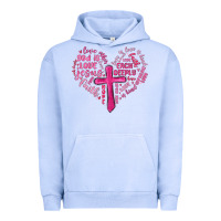 Pigment Grape Ice jesus is love heart cross valentines day Urban Hoodie - MaliasSmallBusiness
