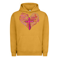 Pigment Peanut Butter jesus is love heart cross valentines day Urban Hoodie - MaliasSmallBusiness