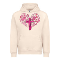 Sandshell jesus is love heart cross valentines day Urban Hoodie - MaliasSmallBusiness