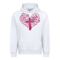 White jesus is love heart cross valentines day Urban Hoodie - MaliasSmallBusiness