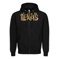Black texas Zipper Hoodie - Zillion Design Studio
