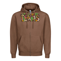 Chestnut texas Zipper Hoodie - Zillion Design Studio