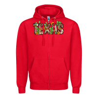 Red texas Zipper Hoodie - Zillion Design Studio