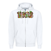 White texas Zipper Hoodie - Zillion Design Studio