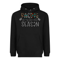 Black Racing Is My Favorite Season Heavyweight Hoodie - CowhideDigitalArt