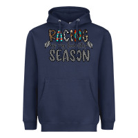 Navy Racing Is My Favorite Season Heavyweight Hoodie - CowhideDigitalArt