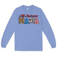 Colony Blue all american mama Long Sleeve Tee - RanaPortraitStore