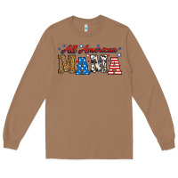 Toasted Coconut all american mama Long Sleeve Tee - RanaPortraitStore