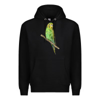 Black Budgeriar Bird Parrot Premium Hoodie - LillyAllenDesigns