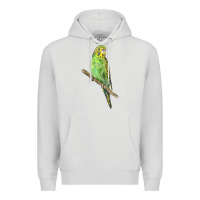 Dove Grey Budgeriar Bird Parrot Premium Hoodie - LillyAllenDesigns