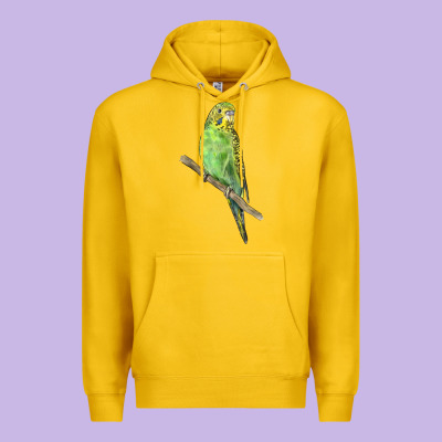 Budgeriar Bird Parrot Premium Hoodie Designed By Lillyallendesigns