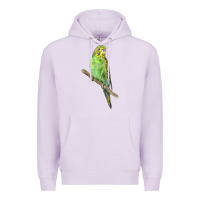 Lilac Budgeriar Bird Parrot Premium Hoodie - LillyAllenDesigns