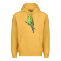 Mustard Budgeriar Bird Parrot Premium Hoodie - LillyAllenDesigns