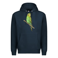 Navy Budgeriar Bird Parrot Premium Hoodie - LillyAllenDesigns