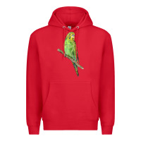 Red Budgeriar Bird Parrot Premium Hoodie - LillyAllenDesigns