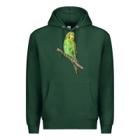 Sports Green Budgeriar Bird Parrot Premium Hoodie - LillyAllenDesigns