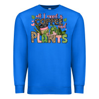 True Royal all i need is coffee and plants Premium Sweatshirt - JahusDesignShop