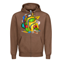 Chestnut school bag Zipper Hoodie - texasbilliewilder
