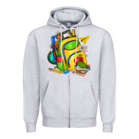 Heather Grey school bag Zipper Hoodie - texasbilliewilder