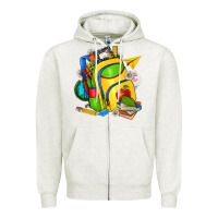 Oatmeal Heather school bag Zipper Hoodie - texasbilliewilder