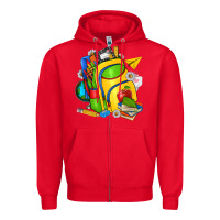 Red school bag Zipper Hoodie - texasbilliewilder