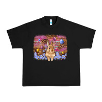 Black easter bunny egg leopard background Urban Heavy Tee - Artiststas