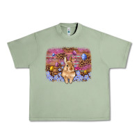 Oil Green easter bunny egg leopard background Urban Heavy Tee - Artiststas