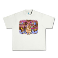 Pistachio easter bunny egg leopard background Urban Heavy Tee - Artiststas