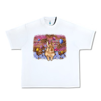 White easter bunny egg leopard background Urban Heavy Tee - Artiststas