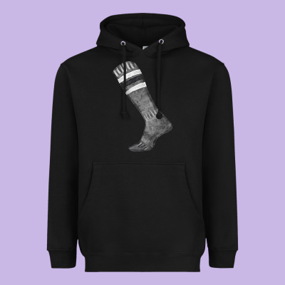 Black Sock Fa Element Heavyweight Hoodie Designed By Fadigitalartstudio