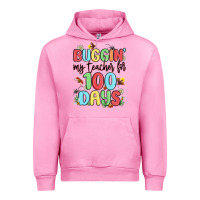 Fuchsia Pink buggin my teacher for 100 days Urban Hoodie - MaliasSmallBusiness