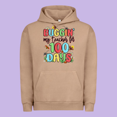 Buggin My Teacher For 100 Days Urban Hoodie Designed By Maliassmallbusiness