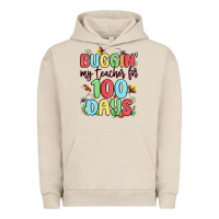 Pigment French Oak buggin my teacher for 100 days Urban Hoodie - MaliasSmallBusiness