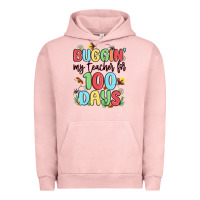 Pigment Salmon buggin my teacher for 100 days Urban Hoodie - MaliasSmallBusiness