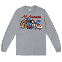 Heather Grey all american girl Long Sleeve Tee - RanaPortraitStore
