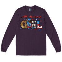 Plum all american girl Long Sleeve Tee - RanaPortraitStore