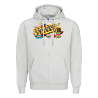 Dove Grey school bus driver Zipper Hoodie - texasbilliewilder