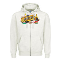 Oatmeal Heather school bus driver Zipper Hoodie - texasbilliewilder
