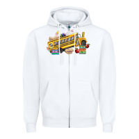 White school bus driver Zipper Hoodie - texasbilliewilder
