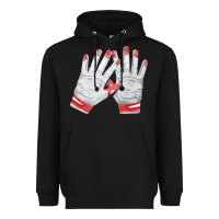 Black batting gloves Heavyweight Hoodie - FaDigitalArtStudio