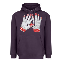 Plum batting gloves Heavyweight Hoodie - FaDigitalArtStudio