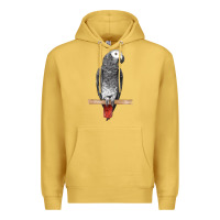 Antique Gold African Gray Parrot Bird Premium Hoodie - LillyAllenDesigns